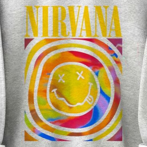 Vintage Nirvana Smile Face Band Pullover Sweatshirt, Retro Nirvana Shirt Unisex - Picture 3 of 4